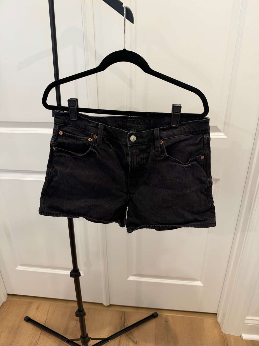 American Eagle Outfitters Black Denim Jean Shorts